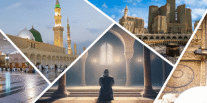 collage-of-spiritual-place-macca-kaabah