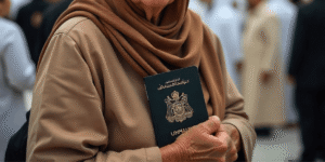 an-elderly-woman-holding-her-passport