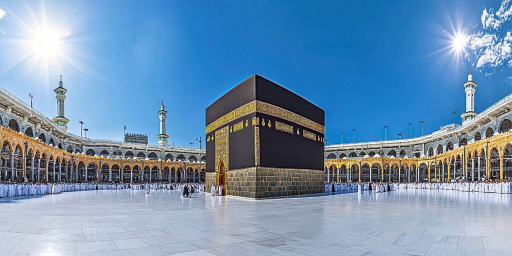 Pilgrims circle the Kaaba, highlighting the essential Umrah Visa: Requirements for 2026 including Nusuk registration.