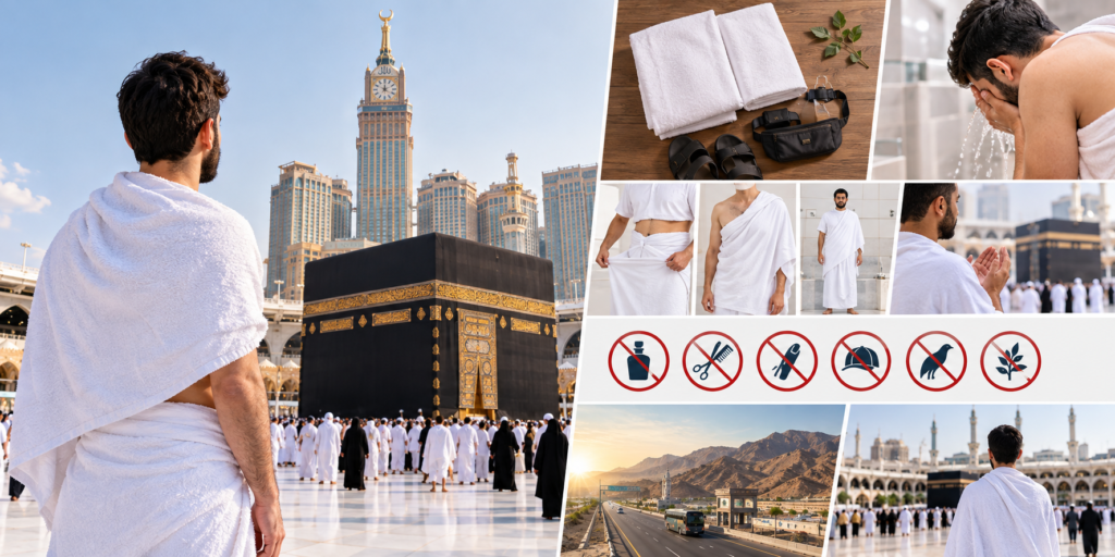 Men’s Ihram Guide: Rules, Restrictions & Common Mistakes